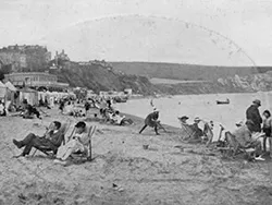 Swanage Beach in the 1920s - Ref: VS2354
