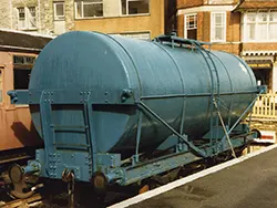 Click to view image Tanker Wagon at the station platform