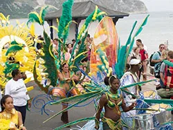 Click to view image Dancers and Drums at the Carnival