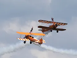 Click to view image AeroSuperBatics Wingwalkers at Swanage Carnival