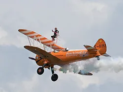 Click to view image AeroSuperBatics Wingwalkers at Swanage Carnival