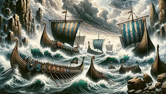 History Image for Danish fleet wrecked