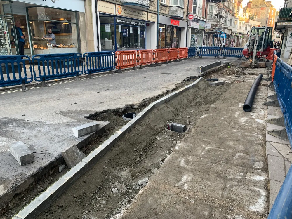 New kerb stones installed