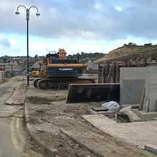 Work on the seafront