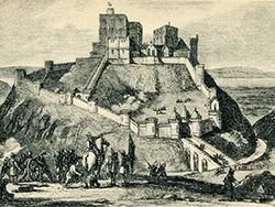 Click to view image Corfe Castle in 1643