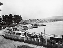 Looking from Swanage Pier to the town