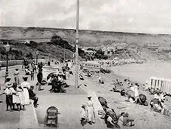 Click to view image The Promenade and Beach in Swanage in 1800s