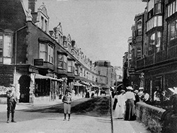 Institute Road in the late 1800s or early 1900s in the Virtual Swanage Gallery