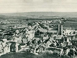 Corfe Castle Village from the Castle early 1900s - Ref: VS2342