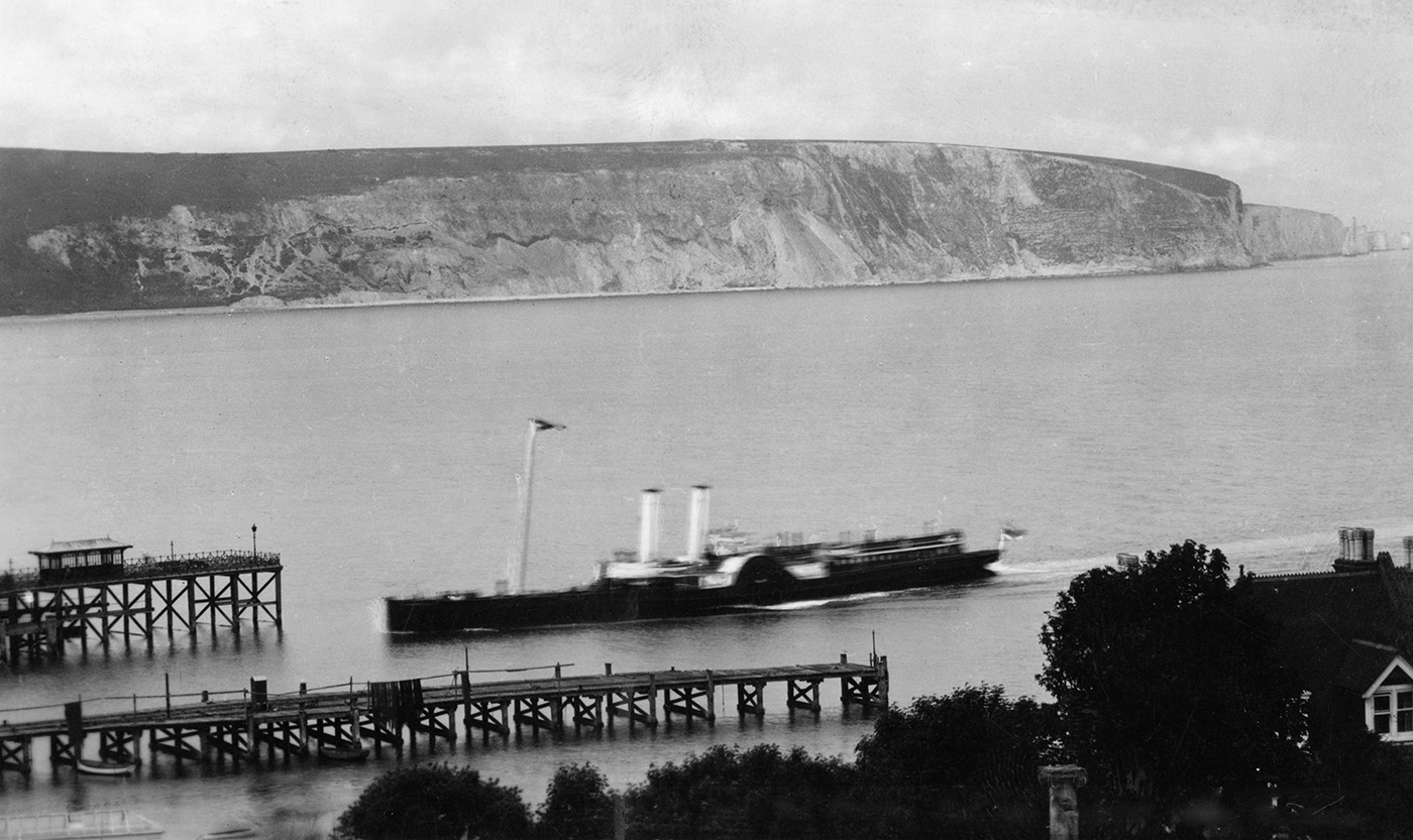 Paddle Steamer at Swanage Pier