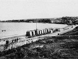 Click to view image Looking South along Shore Road with Bathing Huts - 2172