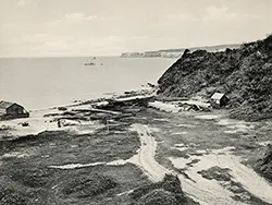 Click to view image Studland Beach and buildings