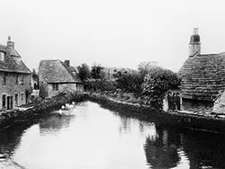 Click to view image The Mill Pond with Ducks and Children