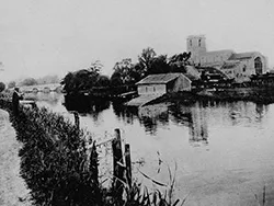 Click to view image Wareham Church and the Tow Path