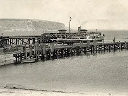The two piers and Paddle Steamer at Swanage in the Virtual Swanage Gallery