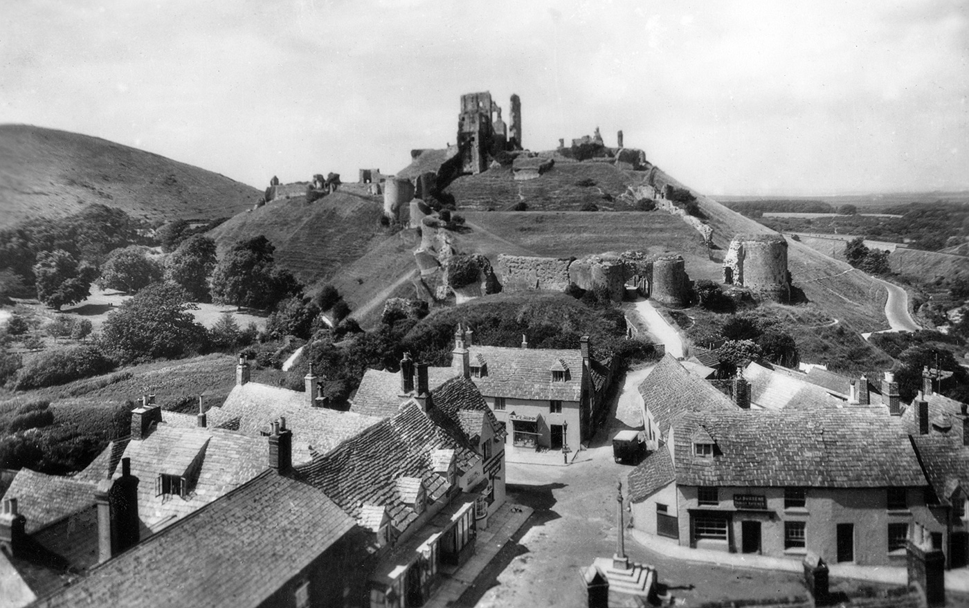 Corfe Castle from the Church Tower