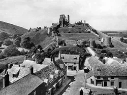Corfe Castle from the Church Tower - Ref: VS2240