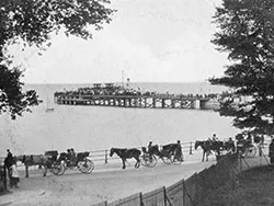 Click to view image Horses and Carts at Swanage Pier