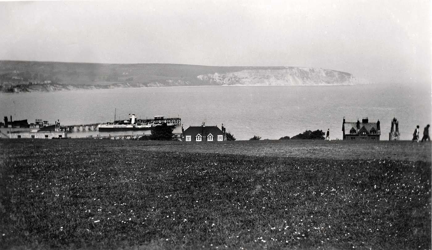 The Downs and the Pier with a Paddle Steamer