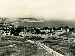 Swanage from Townsend Road in the 1930s in the Virtual Swanage Gallery