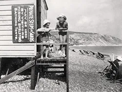 Click to view image Ocean Bay beach hut and deck chairs