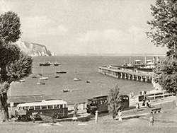 Click to view image Busses at the Pier Entrance - 2276