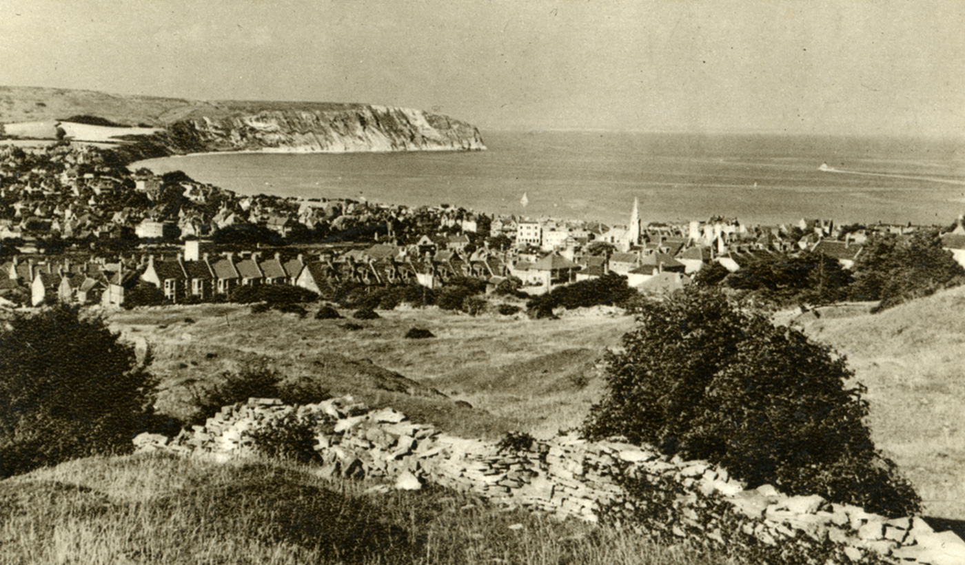 Swanage from above the Townsend Stone Quarries