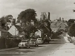Click to view image Corfe Castle Village in the 1950s