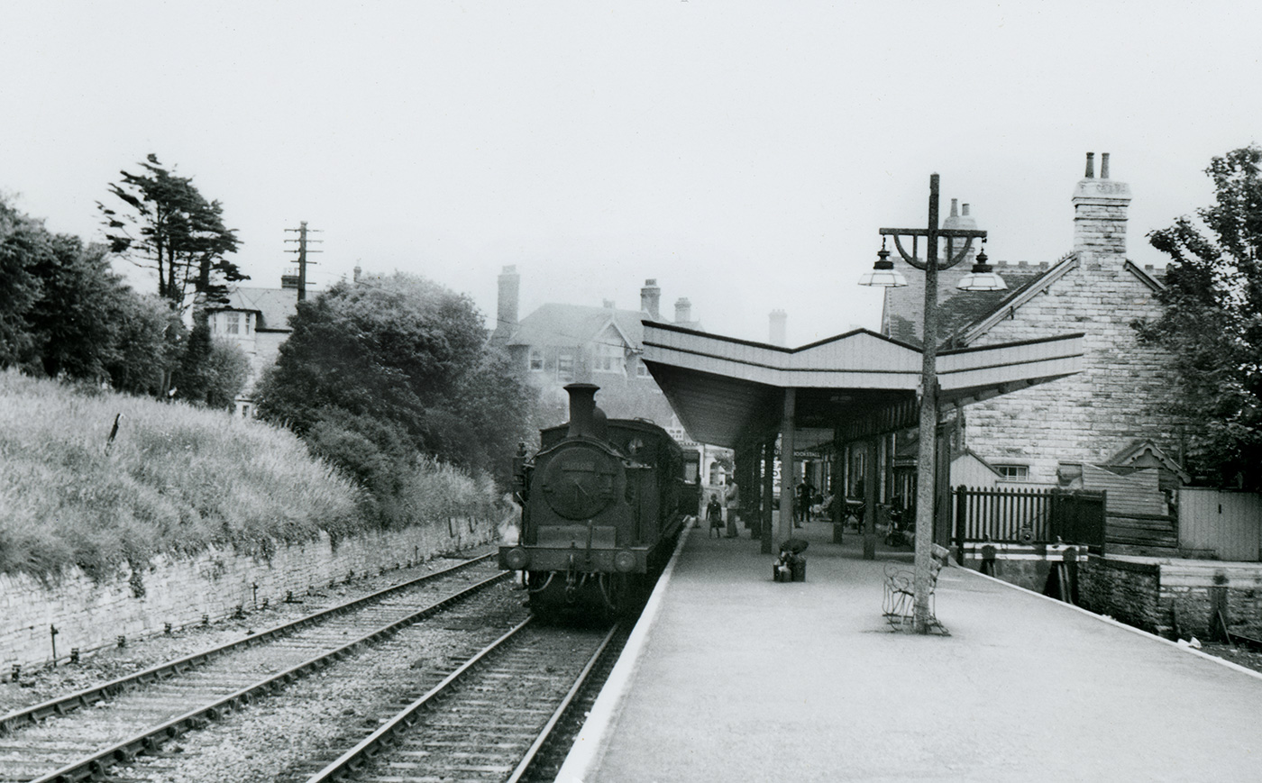 Steam Engine 30105 at Swanage Station in 1962