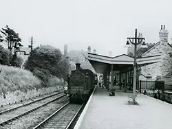Click to view image Steam Engine 30105 at Swanage Station in 1962