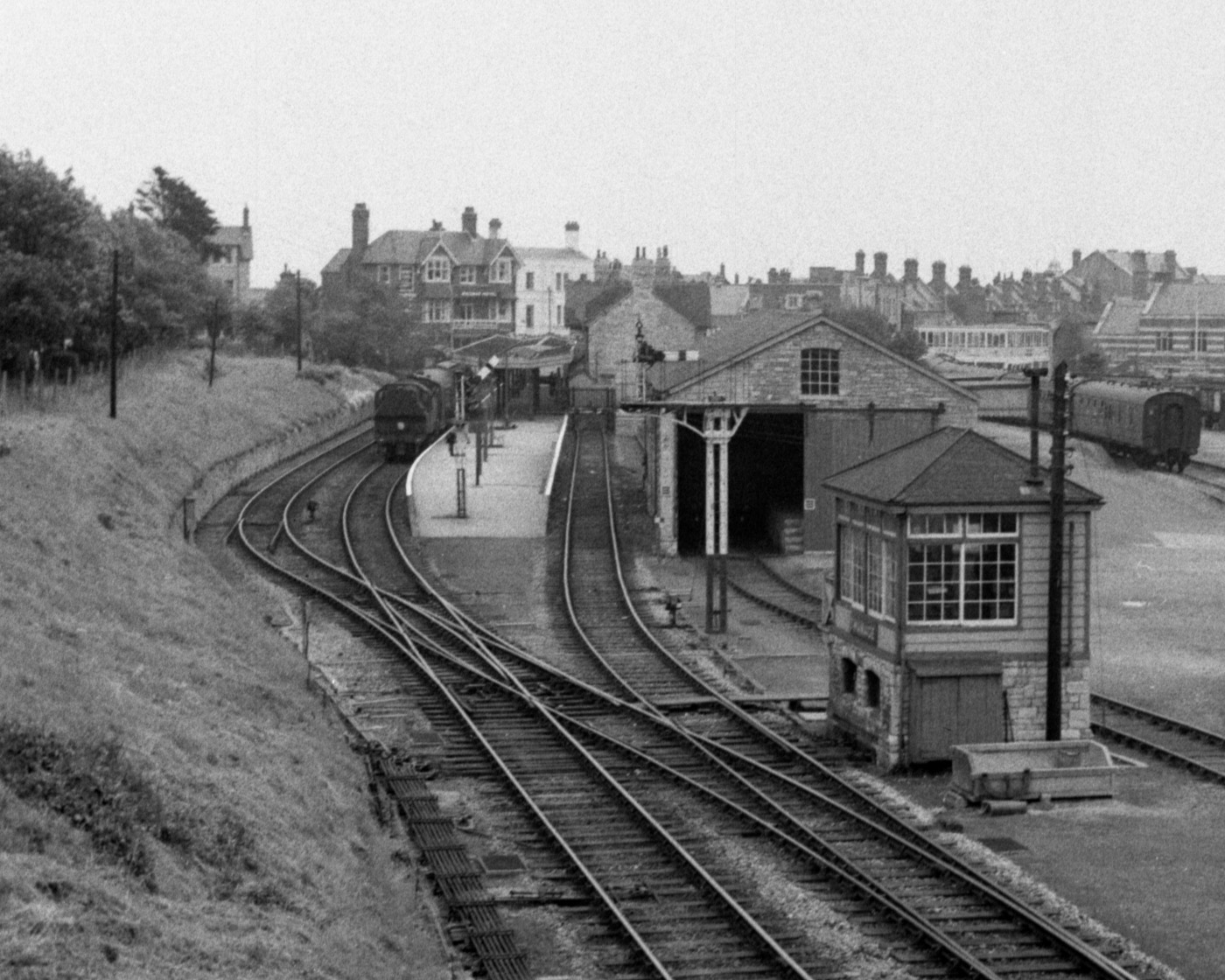Swanage Railway from the bridge in 1965