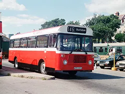 Click to view image Wilts and Dorset 145 Durlston Bus at Swanage