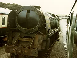 Click to view image Rusty train at Swanage Railway