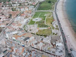 Swanage Town Centre from the air - Ref: VS2096