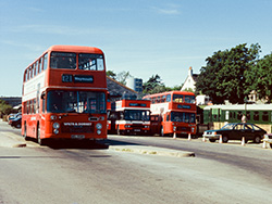 Busses at the old bus station in the Virtual Swanage Gallery