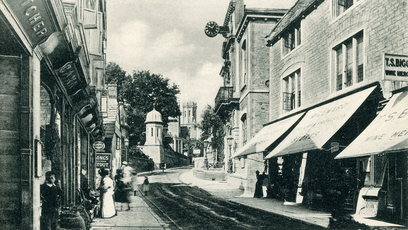 Looking up the High Street