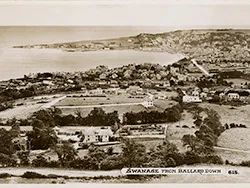 Swanage from Ballard 1950s - Ref: VS1899