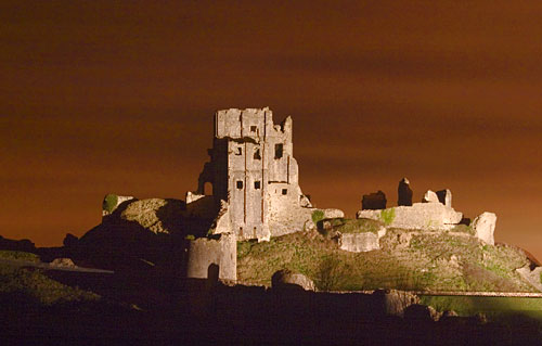 Corfe Castle at Night