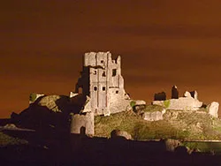 Click to view image Corfe Castle at Night