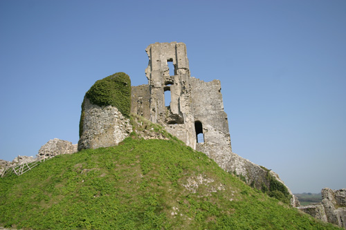 Corfe Castle from the west