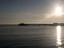 Click to view image Swanage Pier at dawn