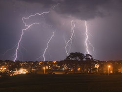 Click to view image Lightning across Durlston - 606