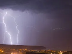 Click to view image Lightning over Ballard Down