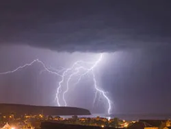 Lightning over Swanage Bay - Ref: VS611