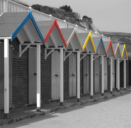 Coloured Beach Huts