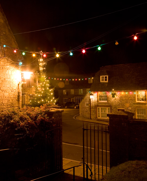 Christmas Lights in Corfe Square