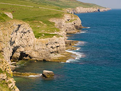 Click to view Dancing Ledge from the west