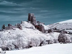 Click to view image Infrared Corfe Castle