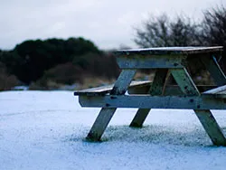 Click to view image Snowy Bench