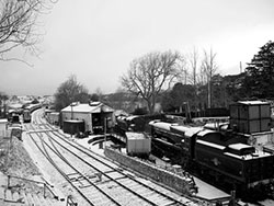 Click to view image Snow on the Railway from the Bridge - 1168